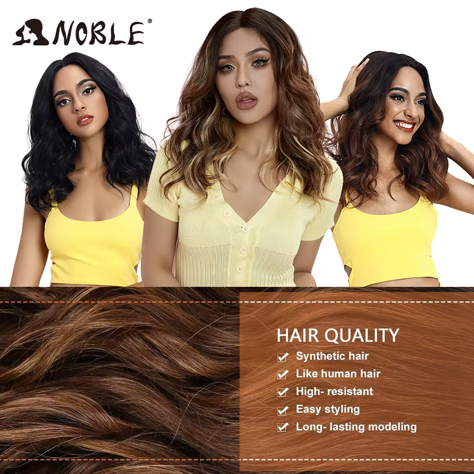 Perruque Lace Front Wig ondulée 20 pouces-Noble