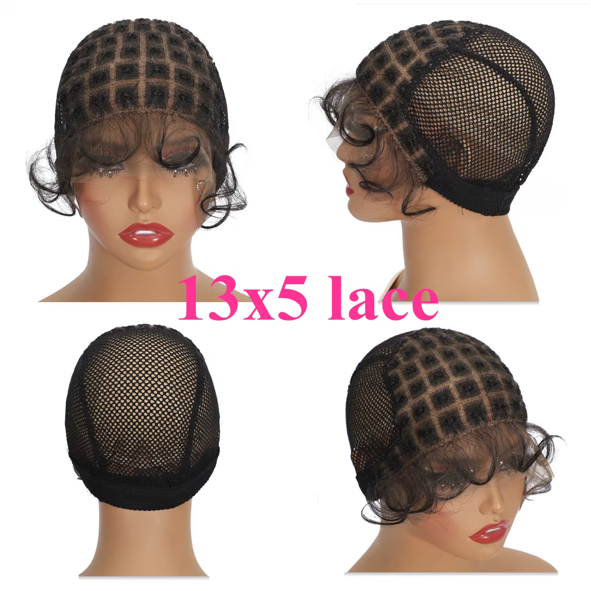 Bonnet de perruque avec cheveux de bébé sans nœuds