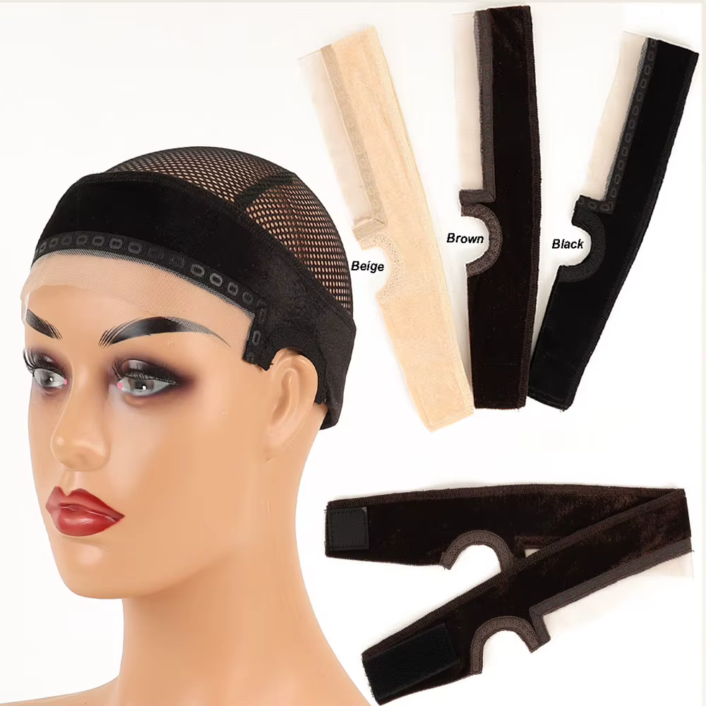 Bonnet de perruque en silicone antidérapant en velours