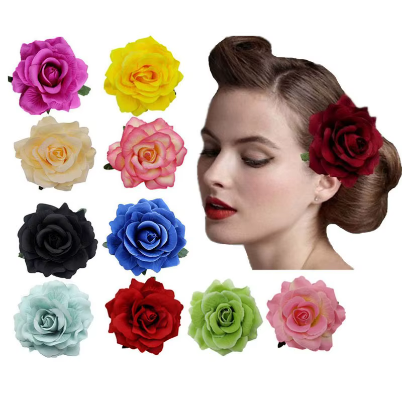 Fleurs de flamenco pour cheveux