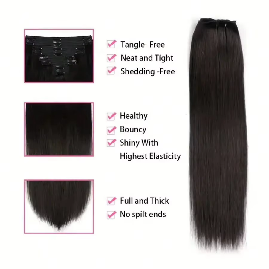 Extensions de cheveux à clipser