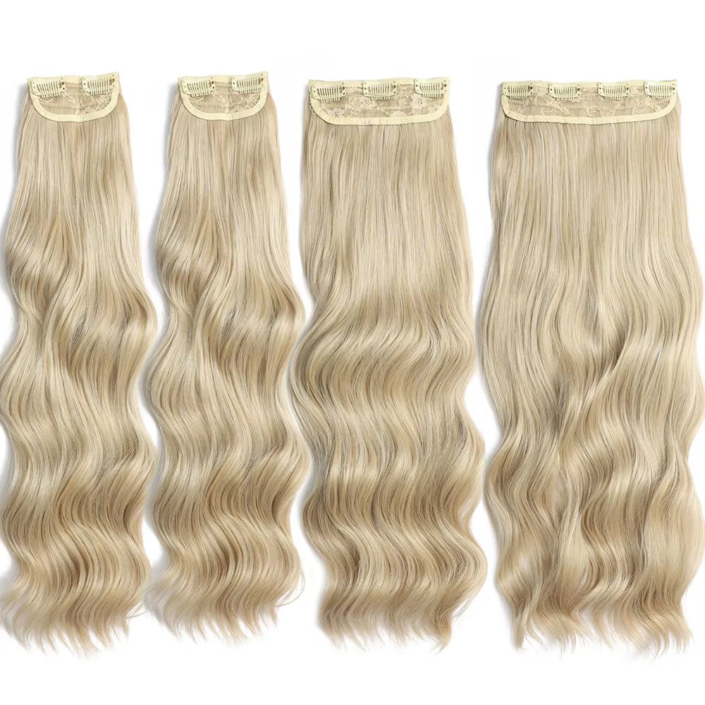 Extensions capillaires synthétiques blondes à Clip