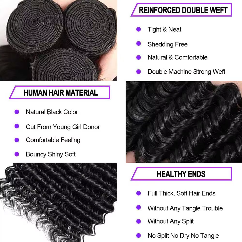 Extensions de cheveux humains brésiliens Remy vierges
