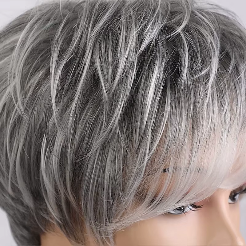 HAIRJOY cheveux synthétiques courts bouclés coupe lutin perruques pour femmes jolies