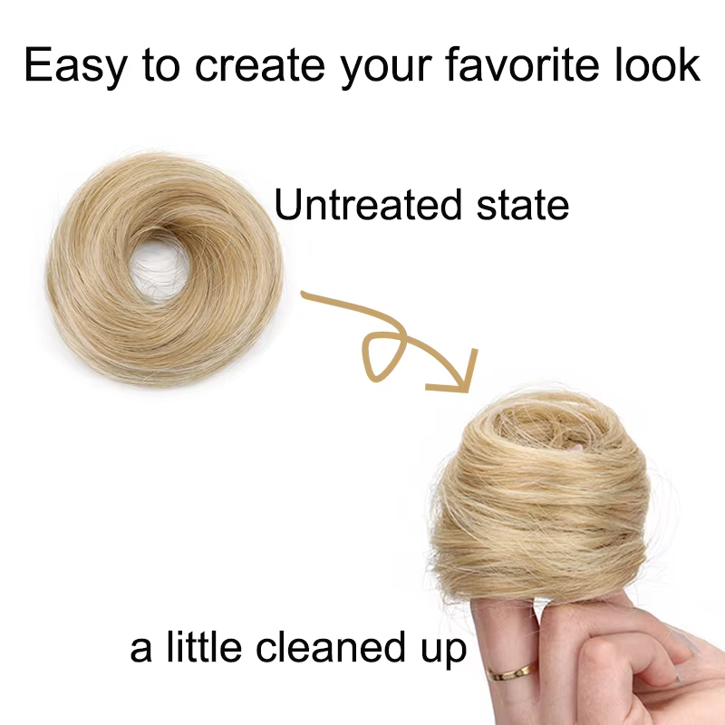 Chignon synthétique avec élastique pour femmes