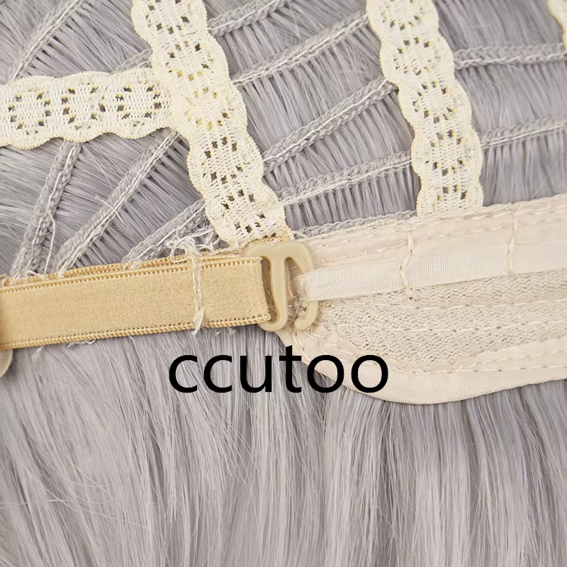 Perruque de Cosplay synthétique Vergil pour hommes, cheveux courts gris argenté, lisses au dos, résistants à la chaleur + bonnet de perruque
