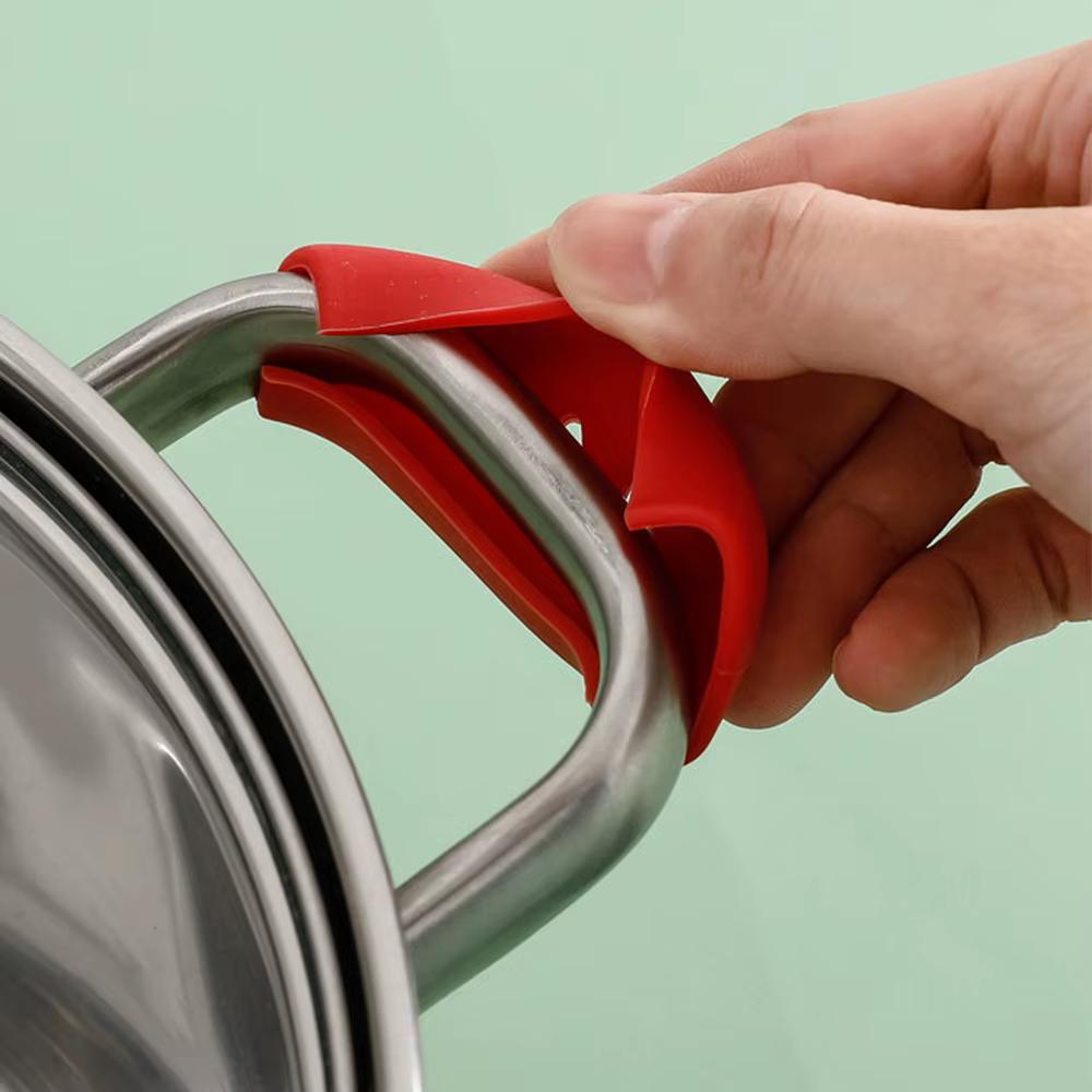 Couvercle de poignée de casserole en Silicone, 2 pièces, isolation thermique, support de poignée, manchon de poignée, Gadgets de cuisine