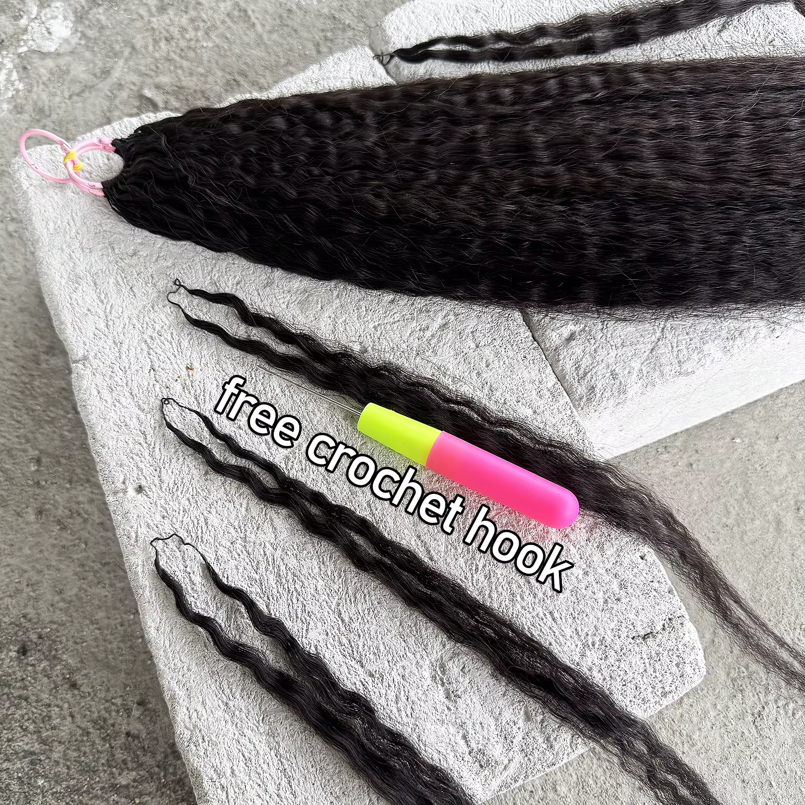 Extensions de cheveux au Crochet de vague profonde crépus bouclés Crochet cheveux humains sans noeud pré-séparés Extensions de cheveux de plumes au Crochet