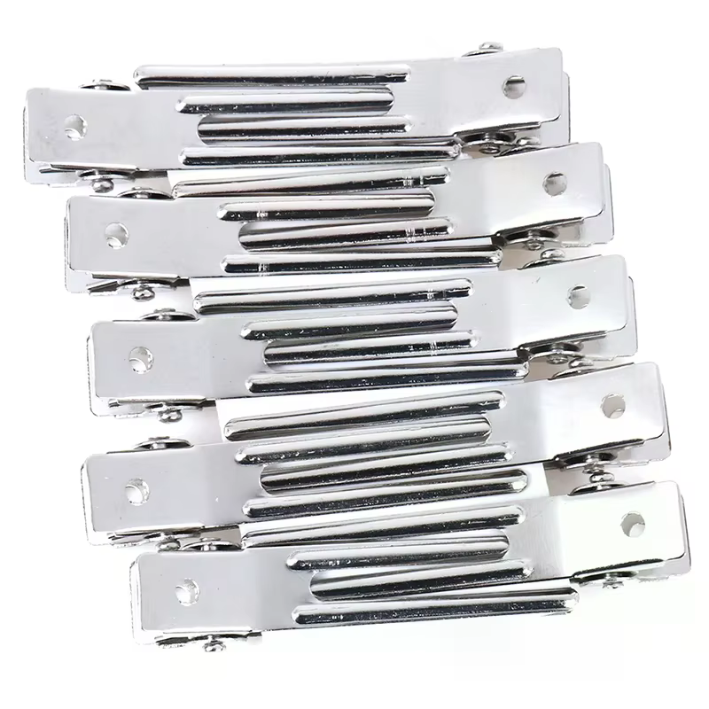 Pince à cheveux professionnelle en aluminium à bec de canard