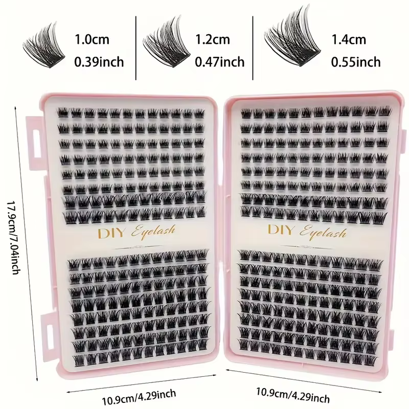 Kit d'extensions de cils 384 pièces