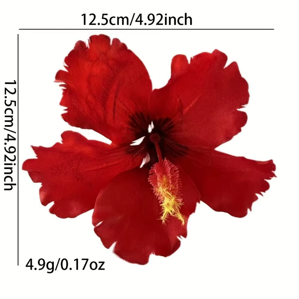Pince à cheveux fleur d'hibiscus artificielle