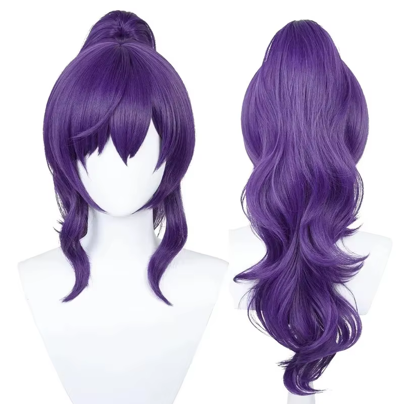 Perruque queue de cheval violette Mafuyu Asahina