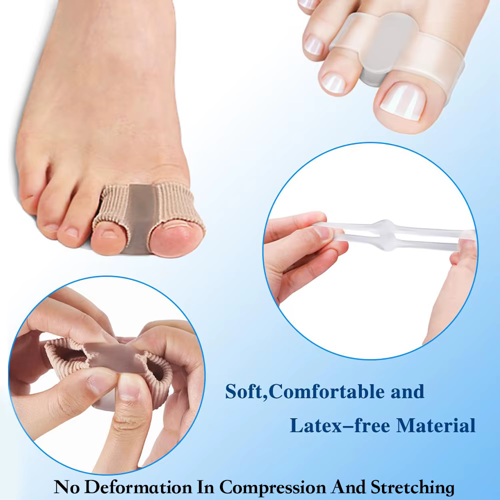 Séparateur d'orteils, correcteur d'oignon Hallux Valgus, orthèses, ajusteur de pouce, pédicure, lisseur de pieds, 2 paires