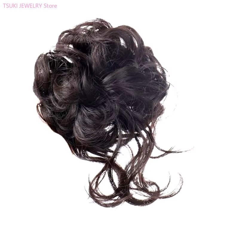 62KE – postiche chignon à texture douce avec pince à griffes