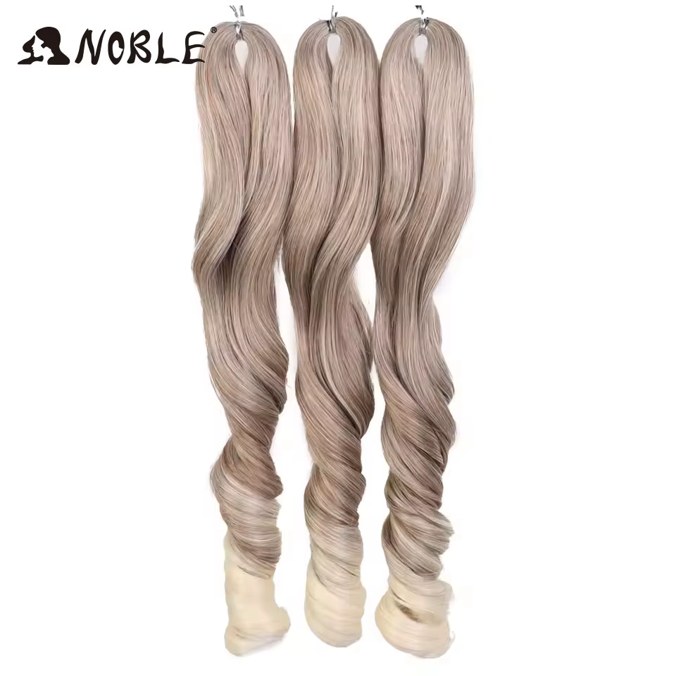 Cheveux nobles 18 pouces français bouclés Crochet tressage