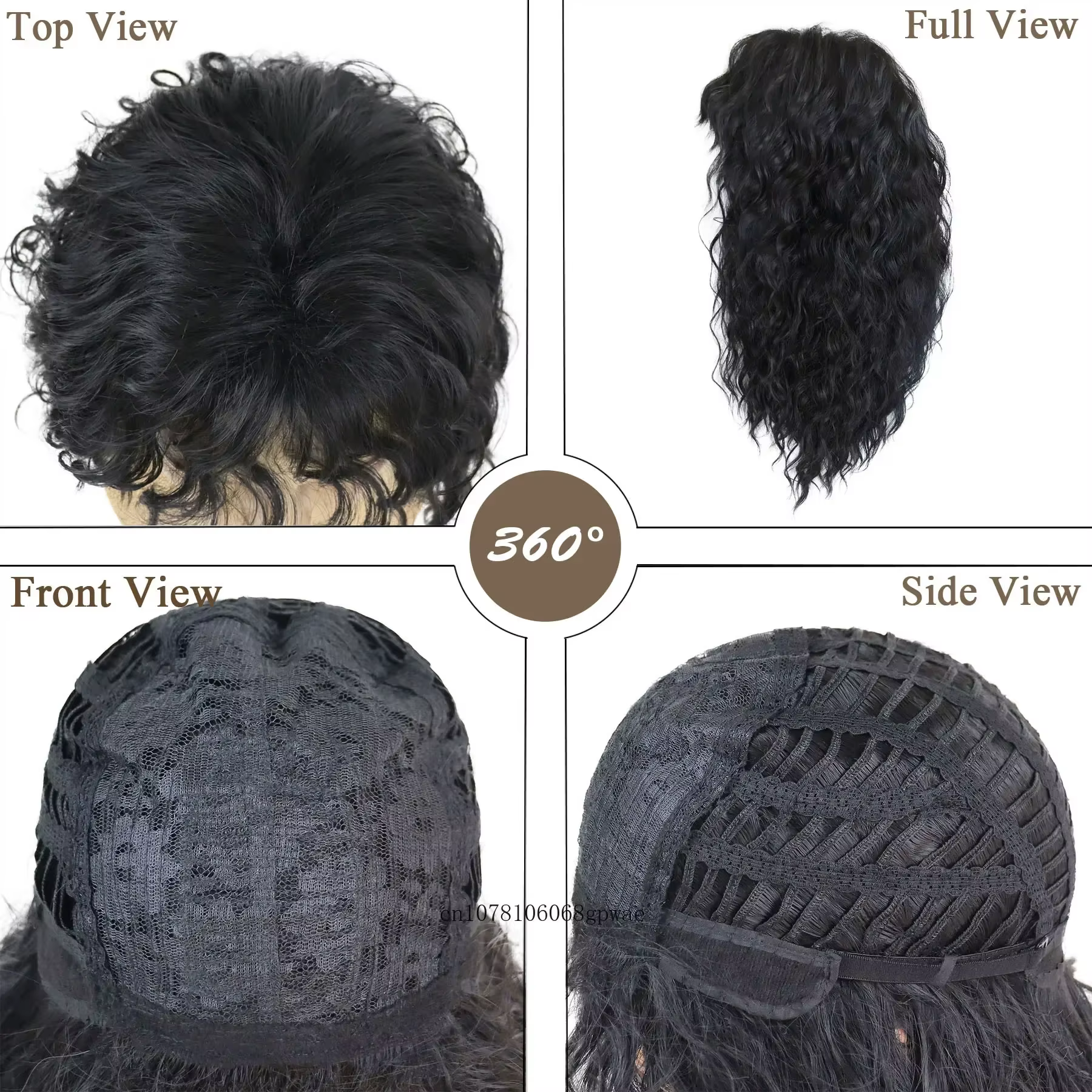 Perruques noires pour hommes