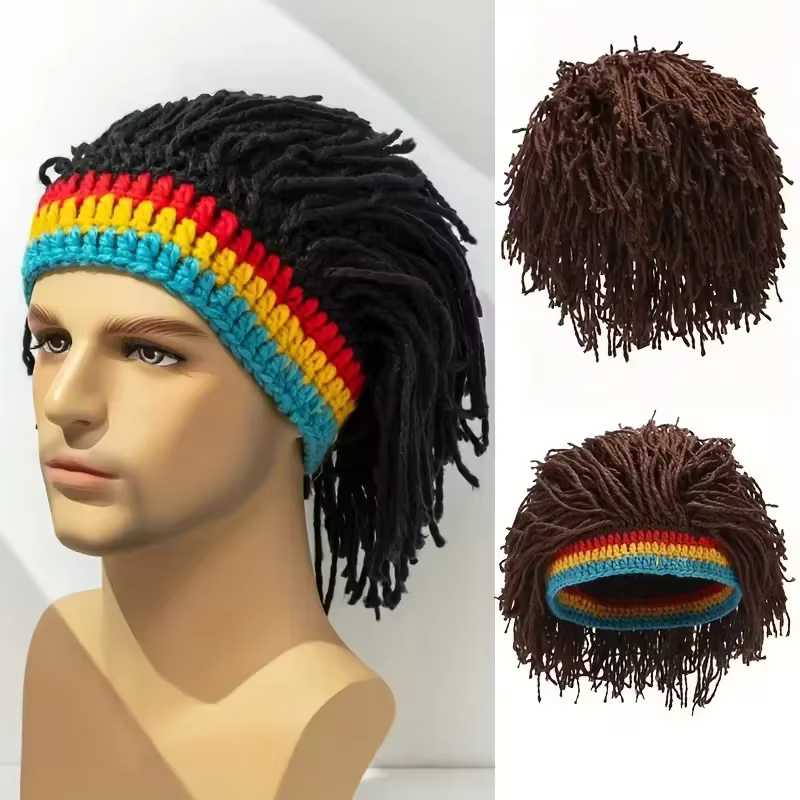 Perruque synthétique africaine pour hommes et femmes