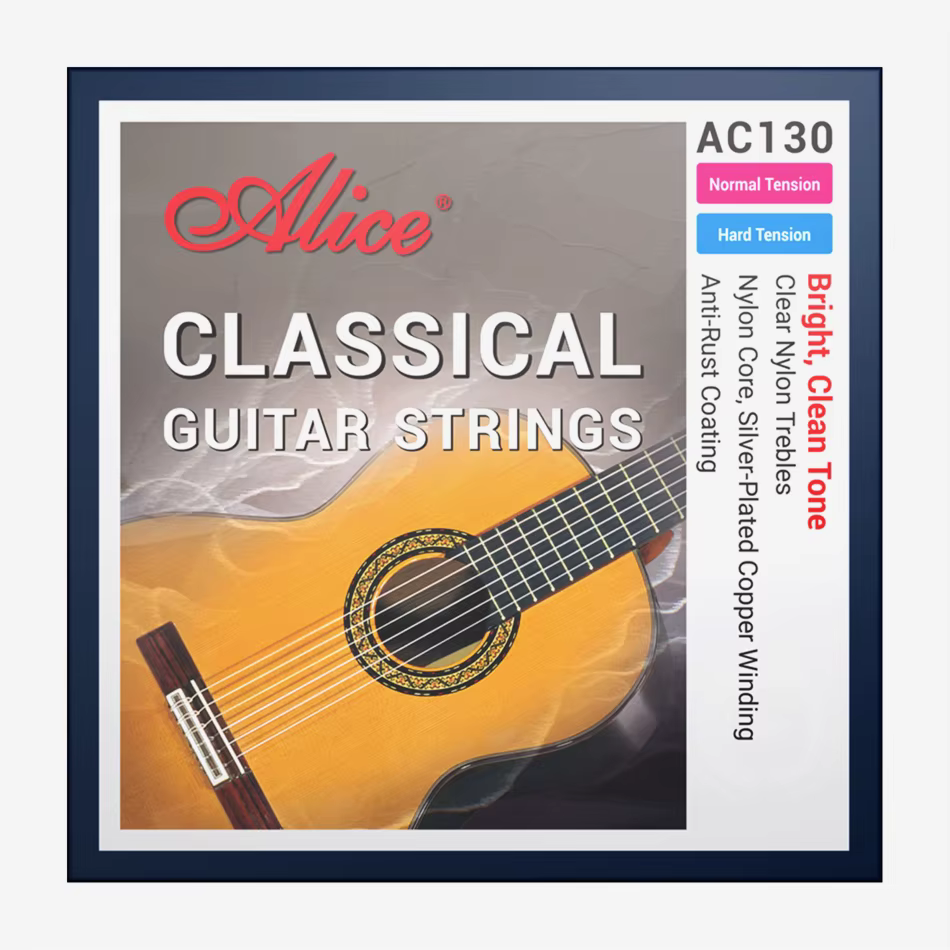 Alice AC130 guitare classique professionnelle cordes de guitare plaqué argent cuivre enroulé clair Nylon Normal haute Tension 6 cordes