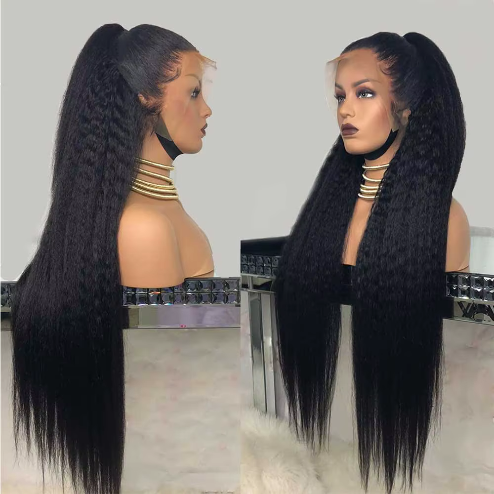 Perruque Lace Frontal Wig naturelle Yaki lisse