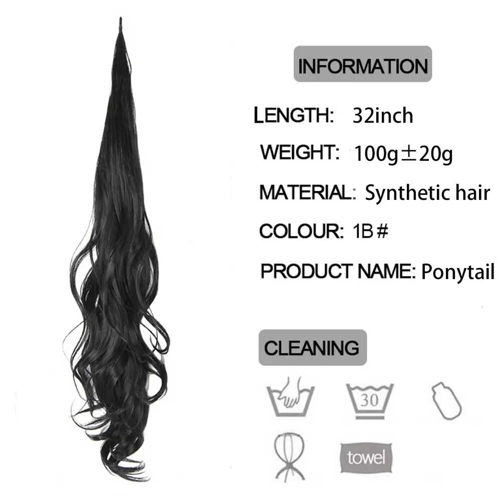 32 ''Fake queue de cheval Extension de cheveux longue