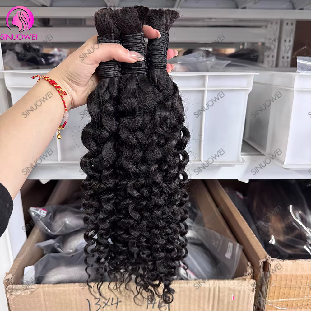 Tressage en vrac cheveux vague d'eau 100%