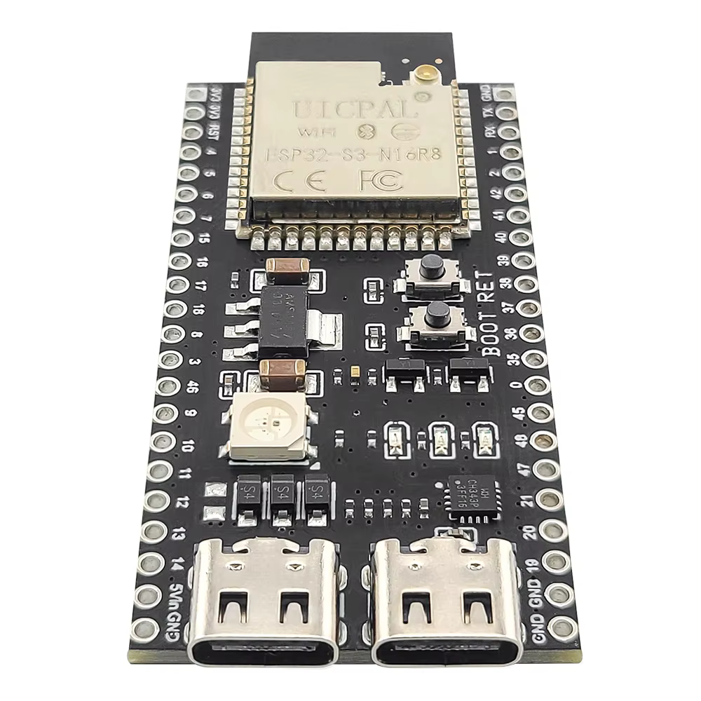 Carte de développement ESP32-S3 avec module Wi-Fi 2.4G étendu pour l'Internet des objets (IoT) et l'IA, ESP32-S3WROOM1 N16R8 MCU 44 broches Type-C 8M PSRAM