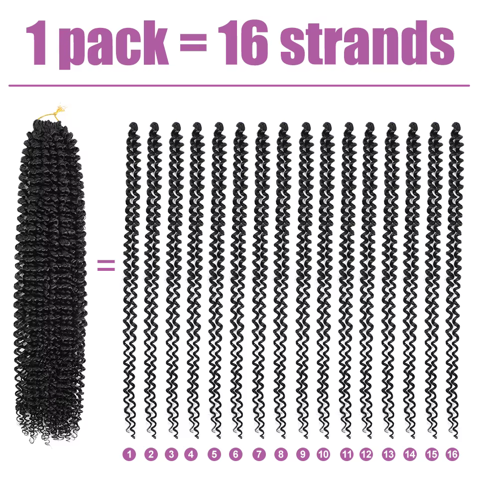 Extensions de Tresses Synthétiques au Crochet pour Femme
