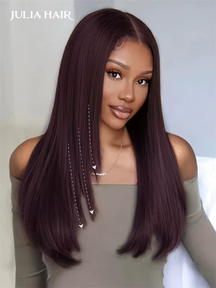 Julia Hair-Perruque de Cheveux Naturels Lisses Sans Colle