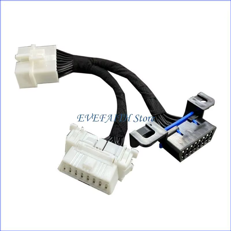Double connecteur d'extension 124B OBDII, séparateur en Y, câble mâle à femelle 16 broches, OBD OBD2