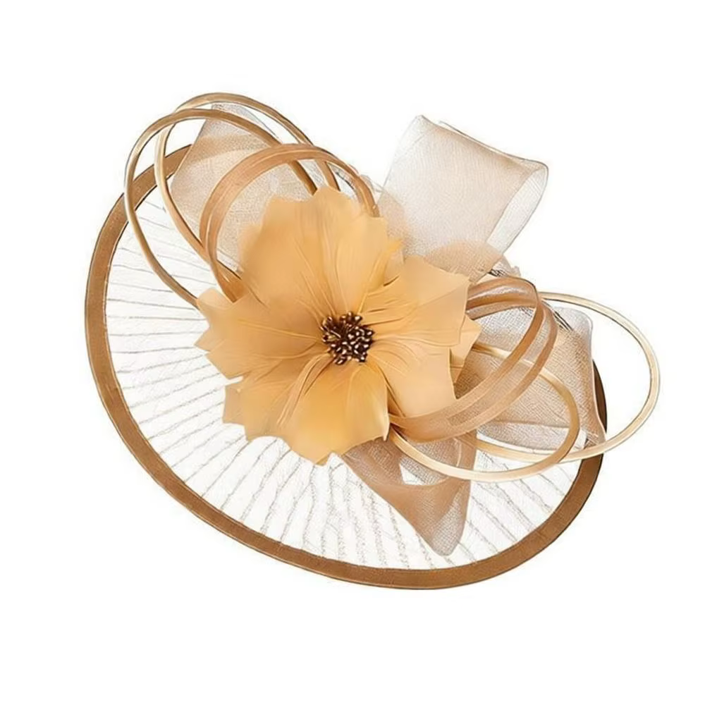 Serre-tête en résille fleuri élégant vintage