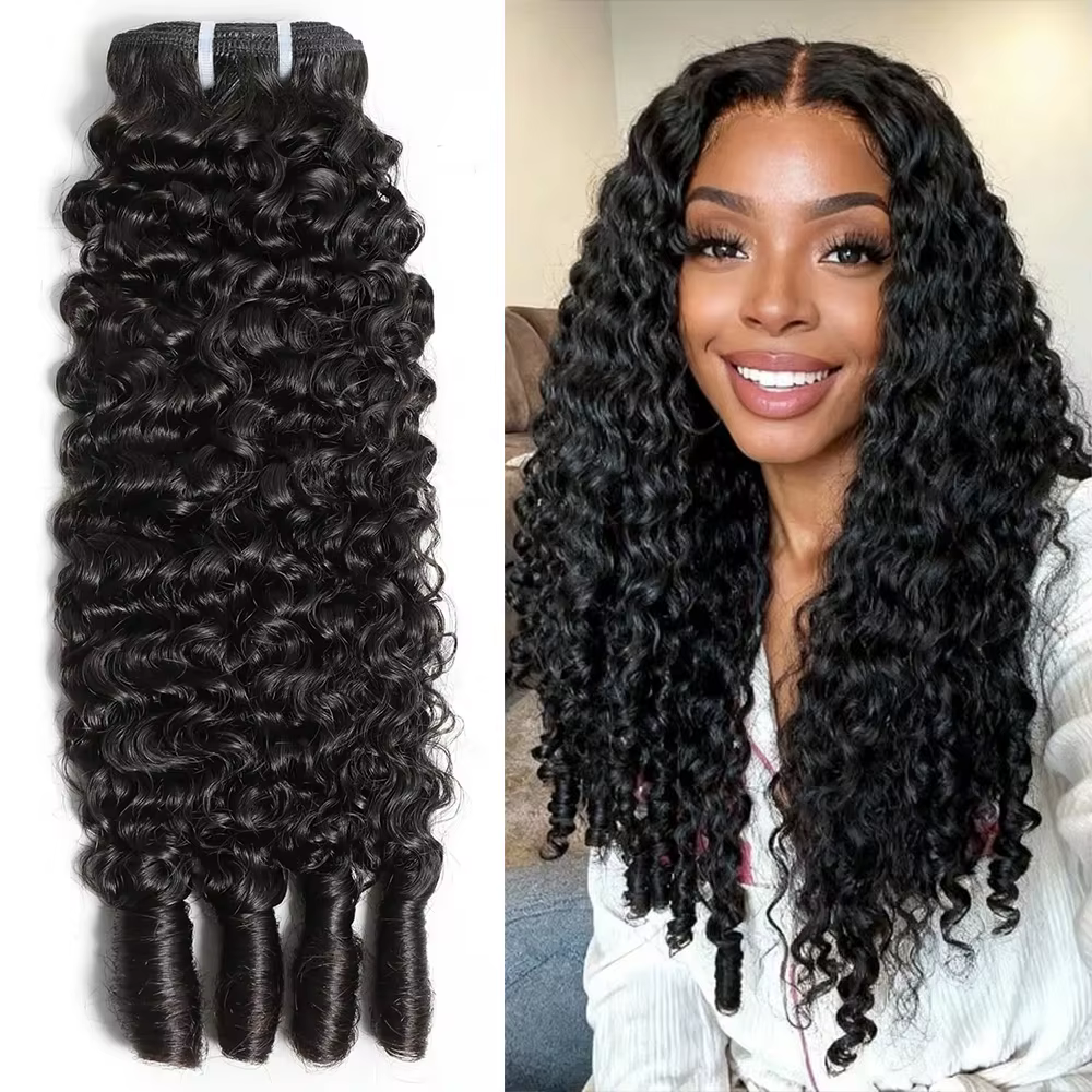Extensions de cheveux humains à double trame