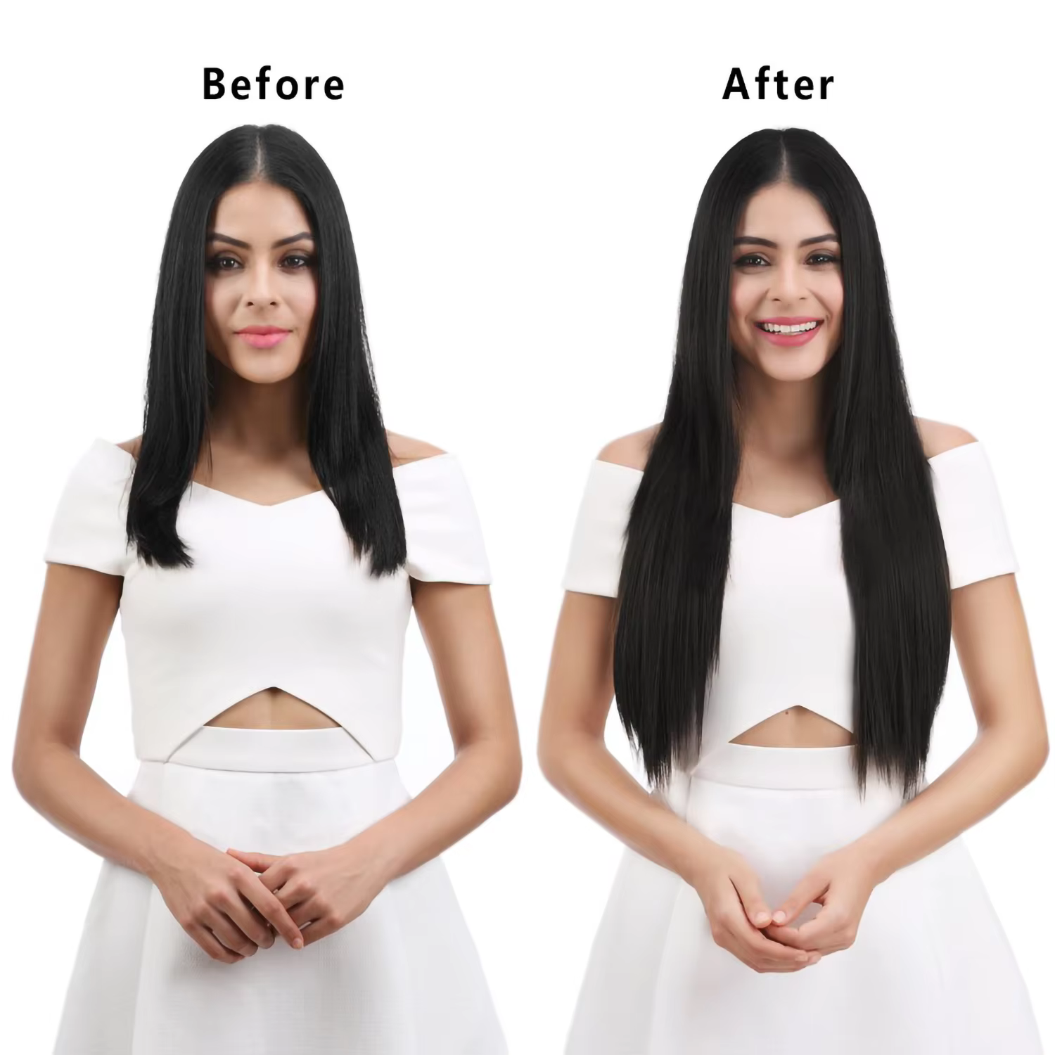 Extensions capillaires synthétiques longues et lisses
