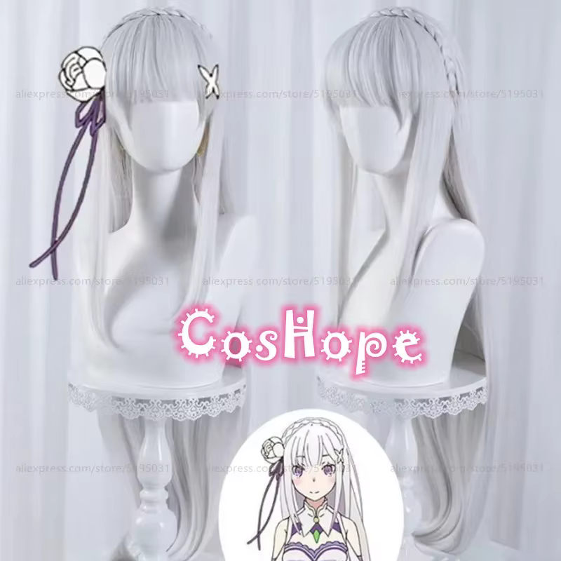 Perruque de Cosplay Emilia