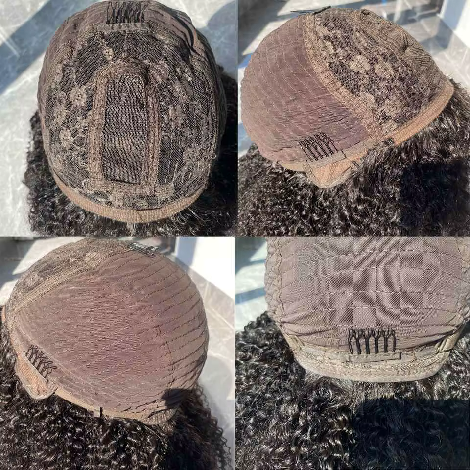 Perruque Brésilienne de Cheveux Naturels Crépus et Bouclés