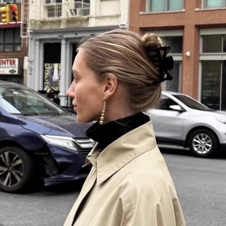 Pince à cheveux de style français classique pour femmes