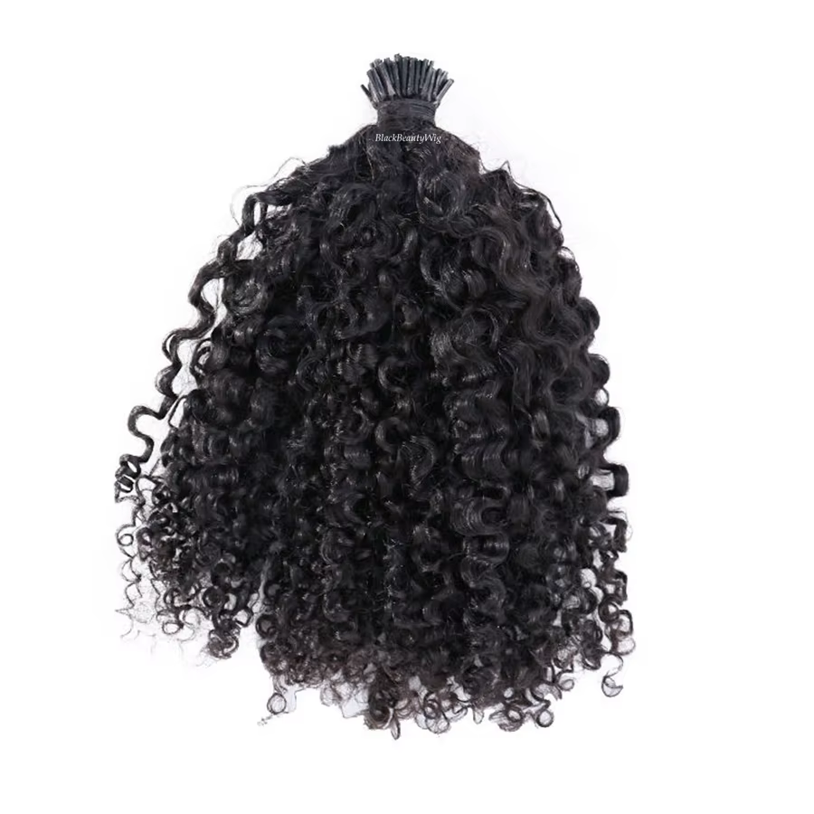 Sassy bouclés je pointe Extension de cheveux humains brésilien Remy