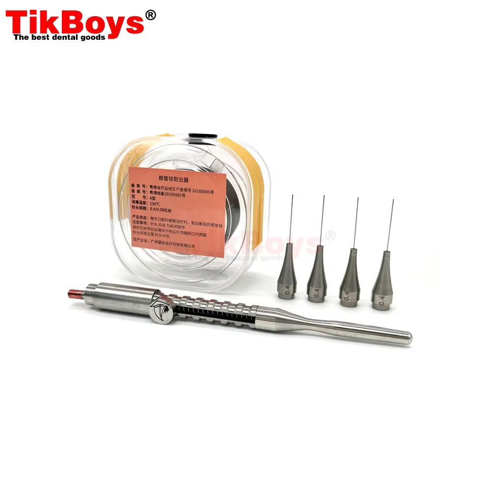 Extracteur de fichiers de canal radiculaire dentaire, kit d'outils de stomatologie dentaire, support de retrait de limes endo, pointes cassées