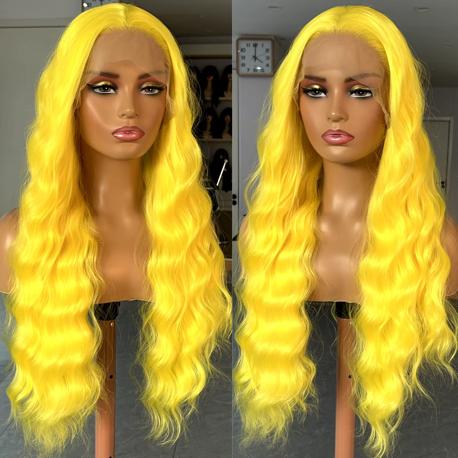 Perruque Lace Front Wig synthétique bouclée et naturelle