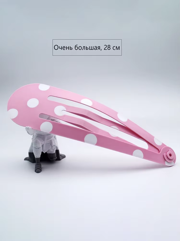 Barrettes à cheveux XXL à pois mignonnes 20 cm – Pinces BB tendance et créatives pour la décoration de sacs à dos et de rideaux