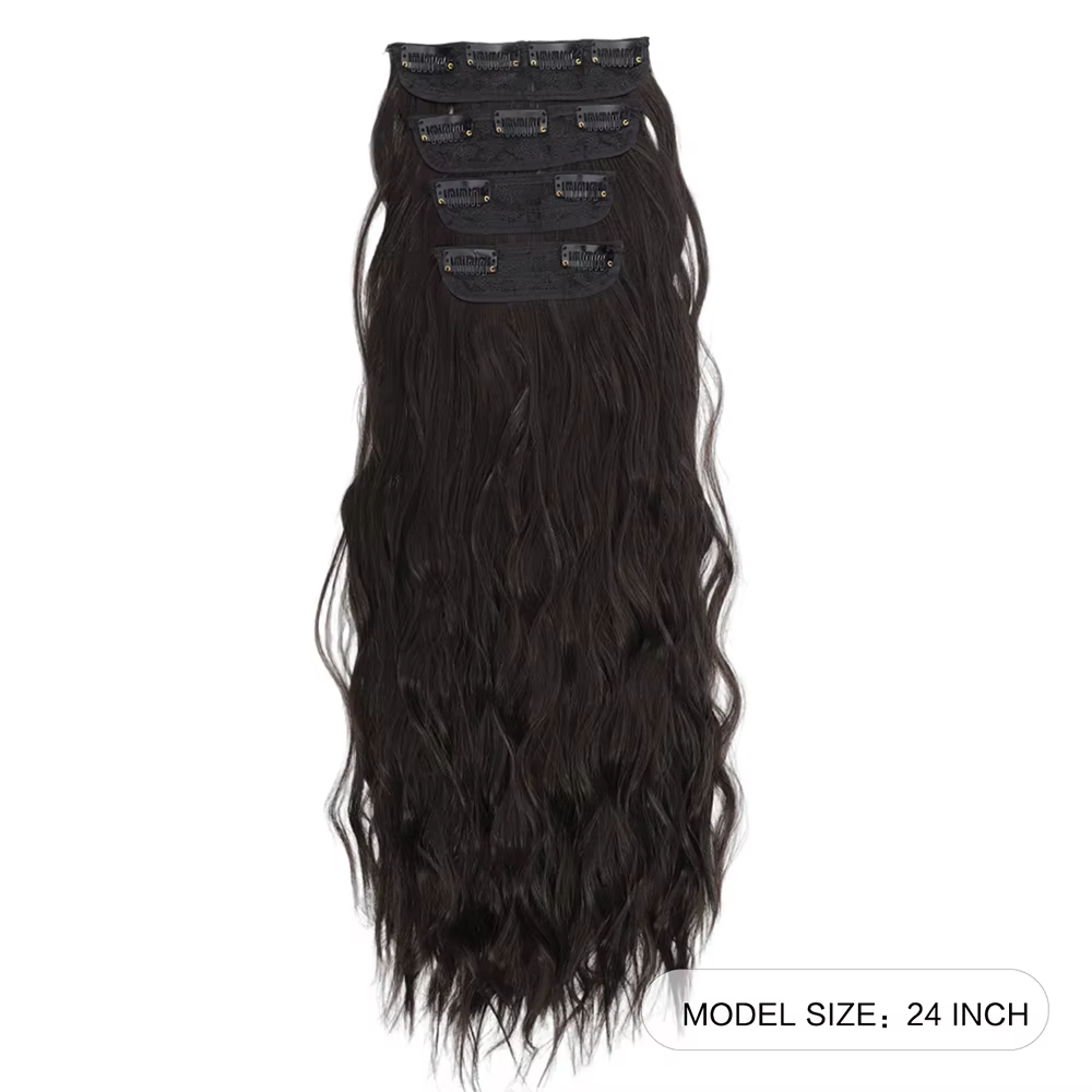 Lot de 4 extensions de cheveux à clipser