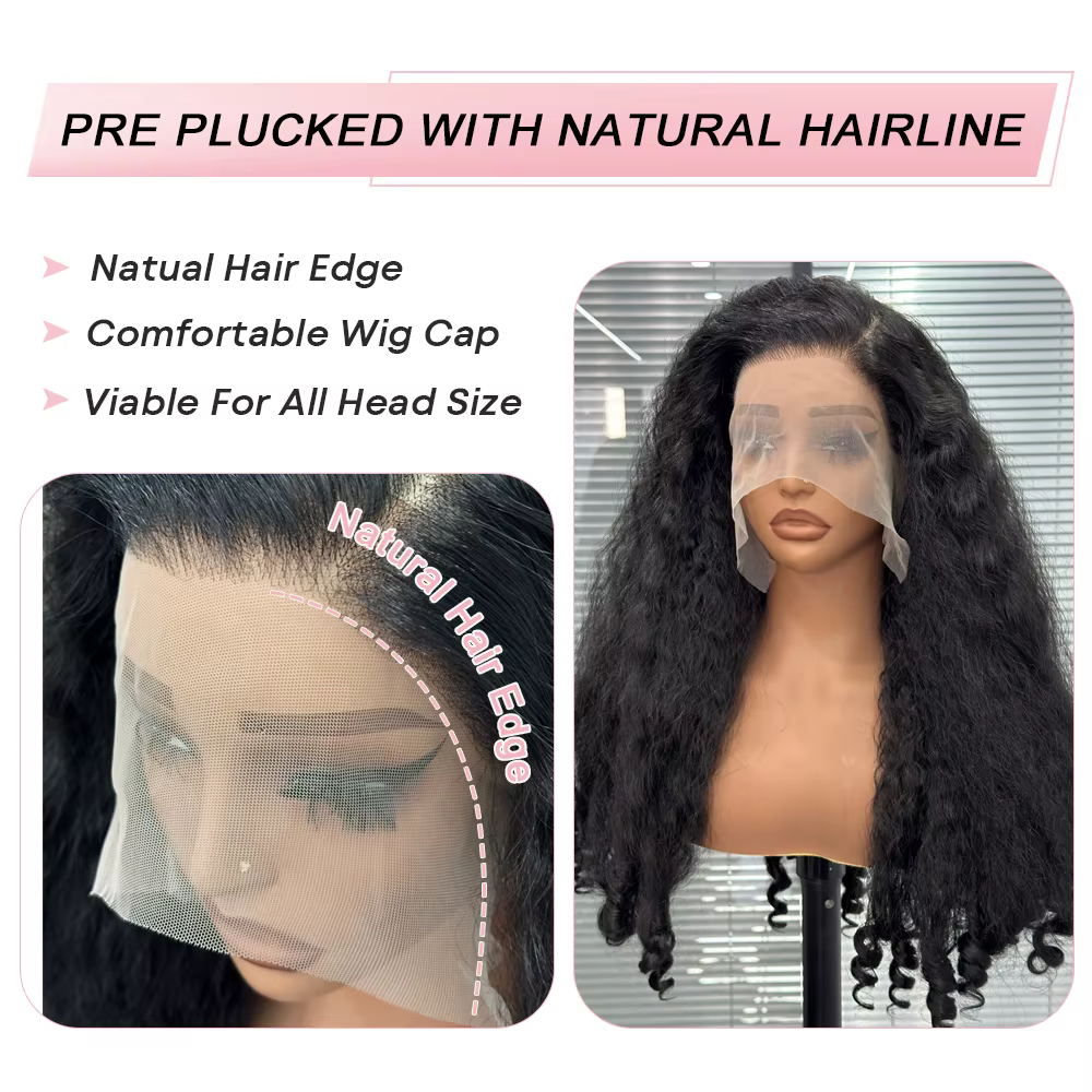Perruque Lace Front Wig synthétique bouclée Afro 13x6