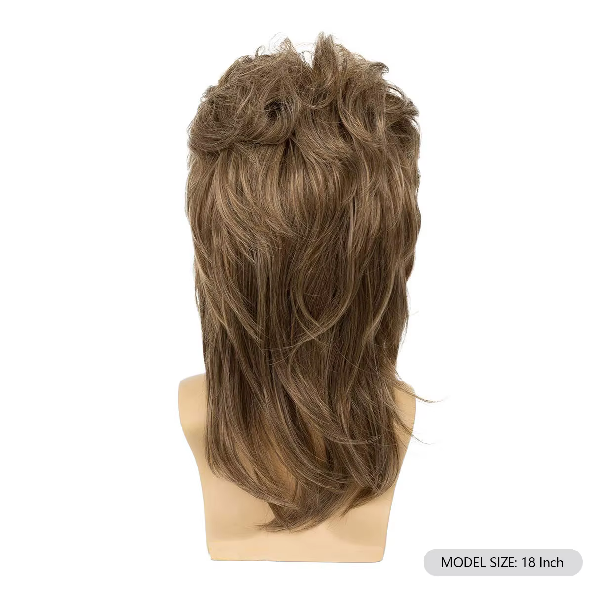 Perruques Mullet Synthétiques pour Hommes, Accessoire de Fête Fantaisie Noir pour Costumes Années 70 et 80, Perruque de Cosplay