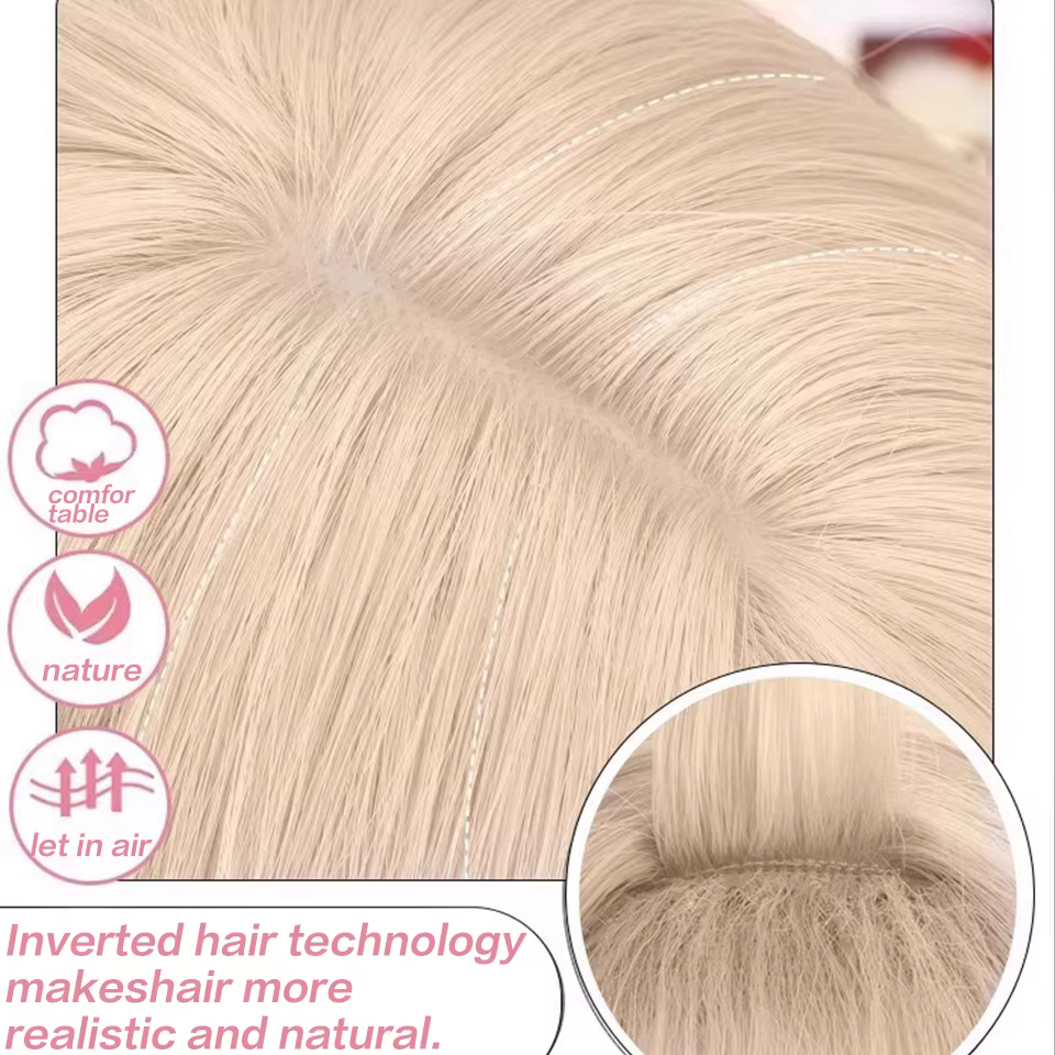 Perruque synthétique Lolita cheveux courts bouclés 12 pouces