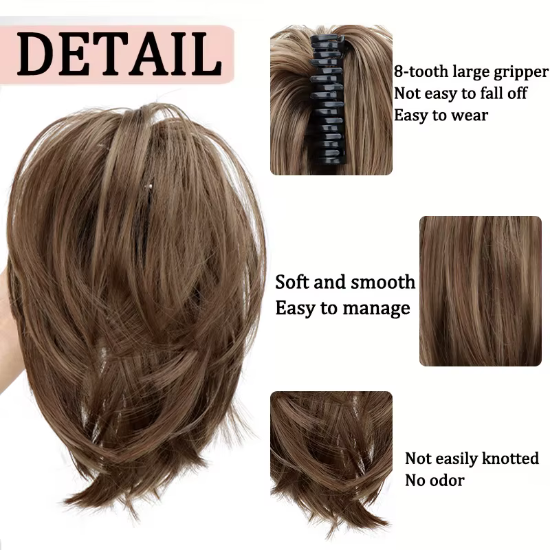 Pince à cheveux élégante en chignon désordonné pour femmes