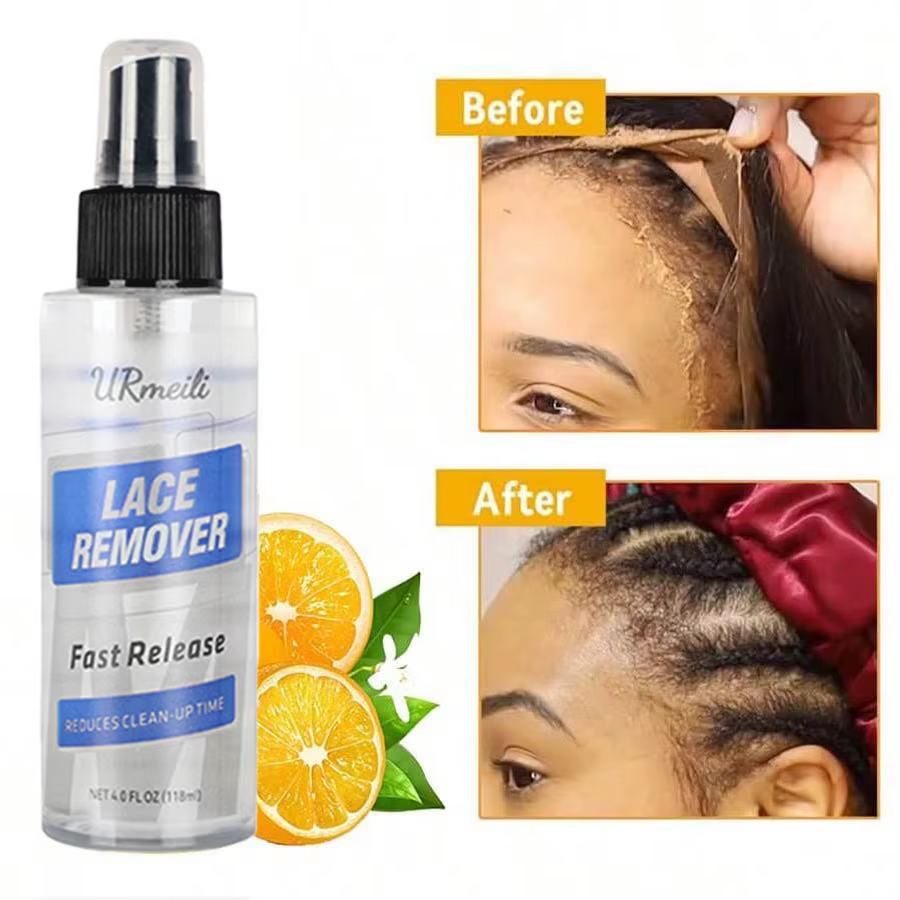 Spray dissolvant pour extensions de cheveux et ruban adhésif – Formule à action rapide