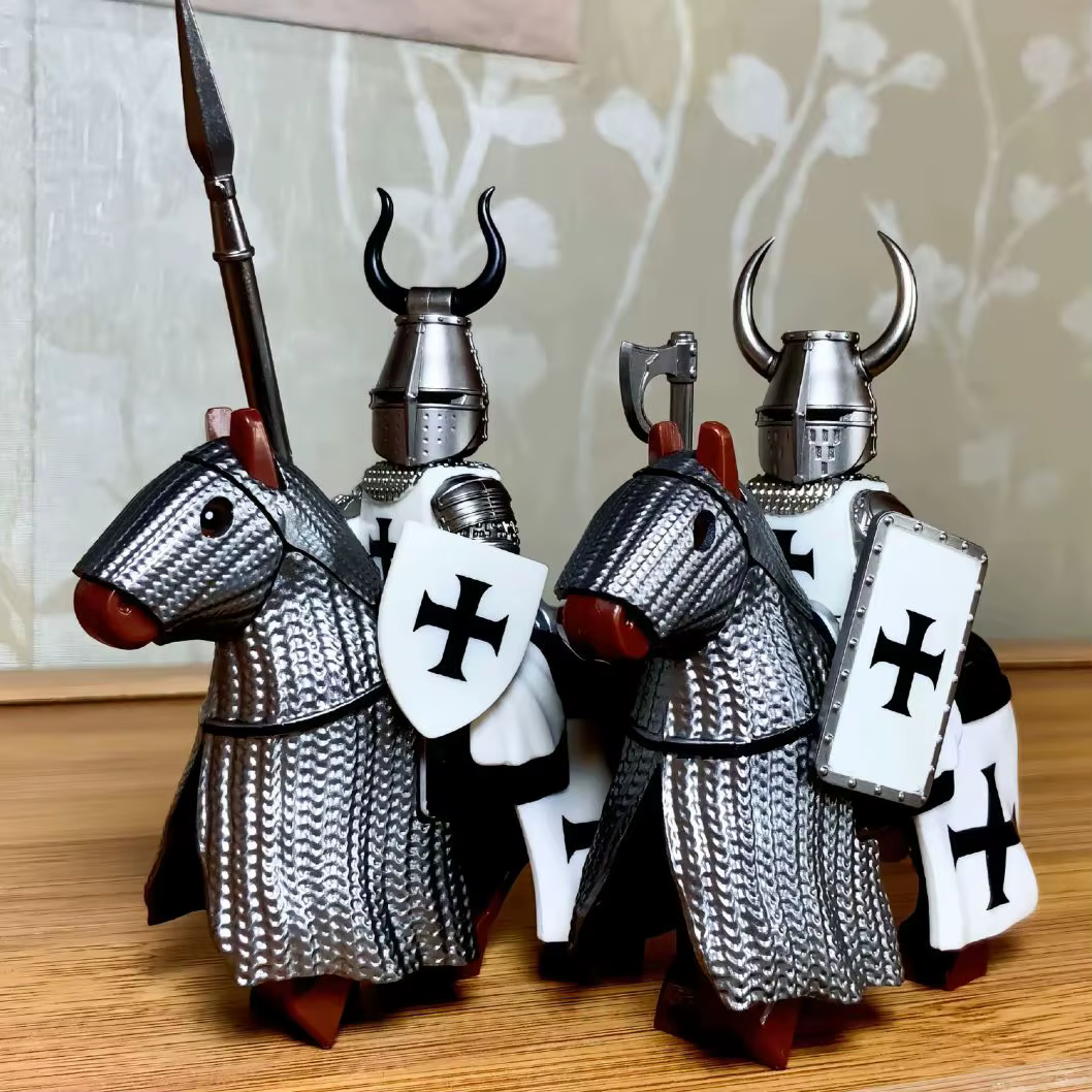 Figurine de film Chevalier de 5 cm, nouveau modèle en plastique, blocs de construction à assembler, décorations, cadeaux d'anniversaire, jouets de puzzle