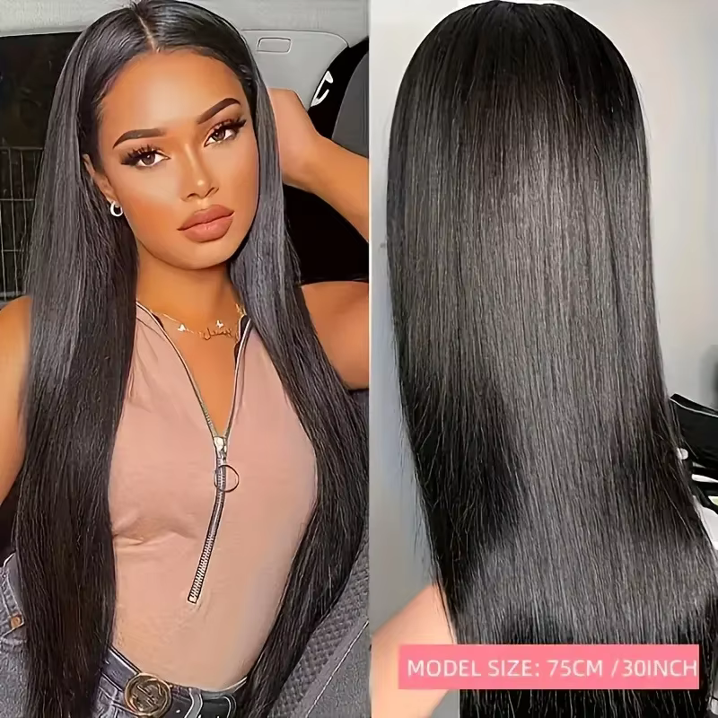 Perruque Lace Front en Cheveux Humains Brésiliens Lisses pour Femmes