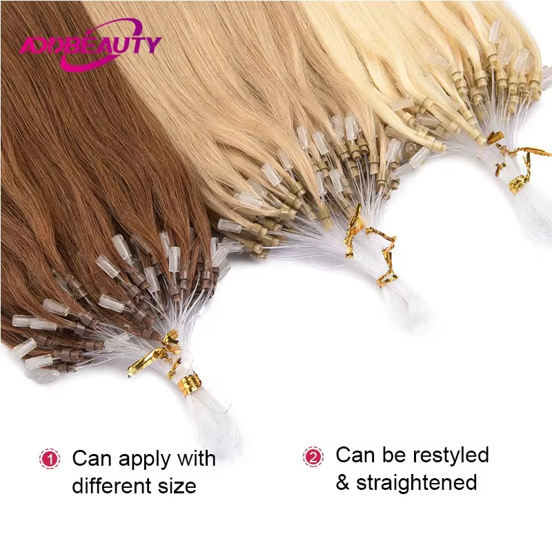 Extensions de cheveux humains droits pour femmes 50pcs ligne de pêche Extension