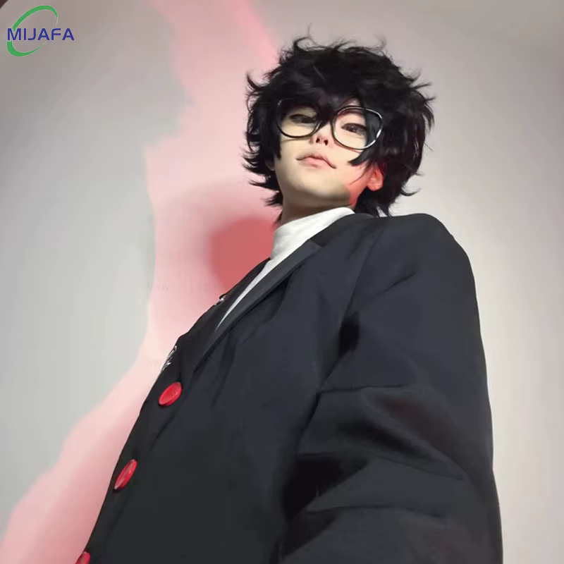 Haute qualité jeu P5 Amamiya Ren Cosplay perruque Kurusu Akira