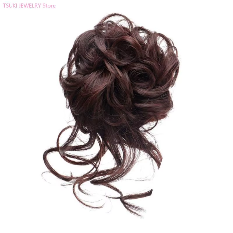 62KE – postiche chignon à texture douce avec pince à griffes
